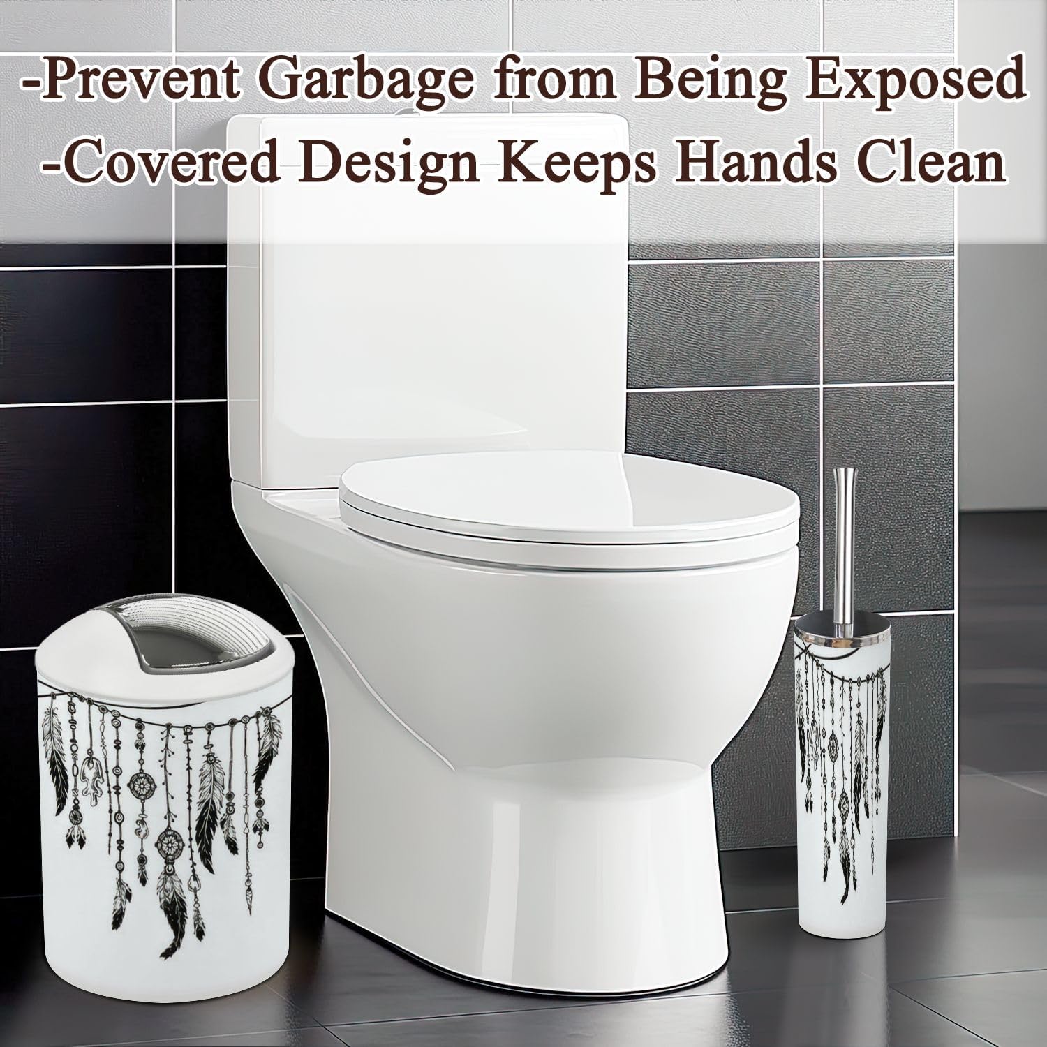 Tribal Theme Bathroom Accessories Set 6 Pcs 1
