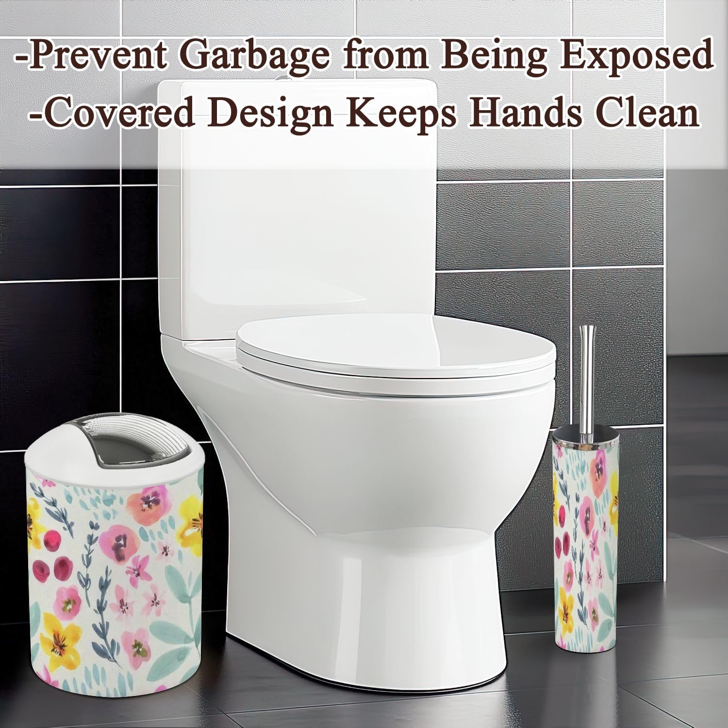 6 Piece Boho Bathroom Accessories Set 1