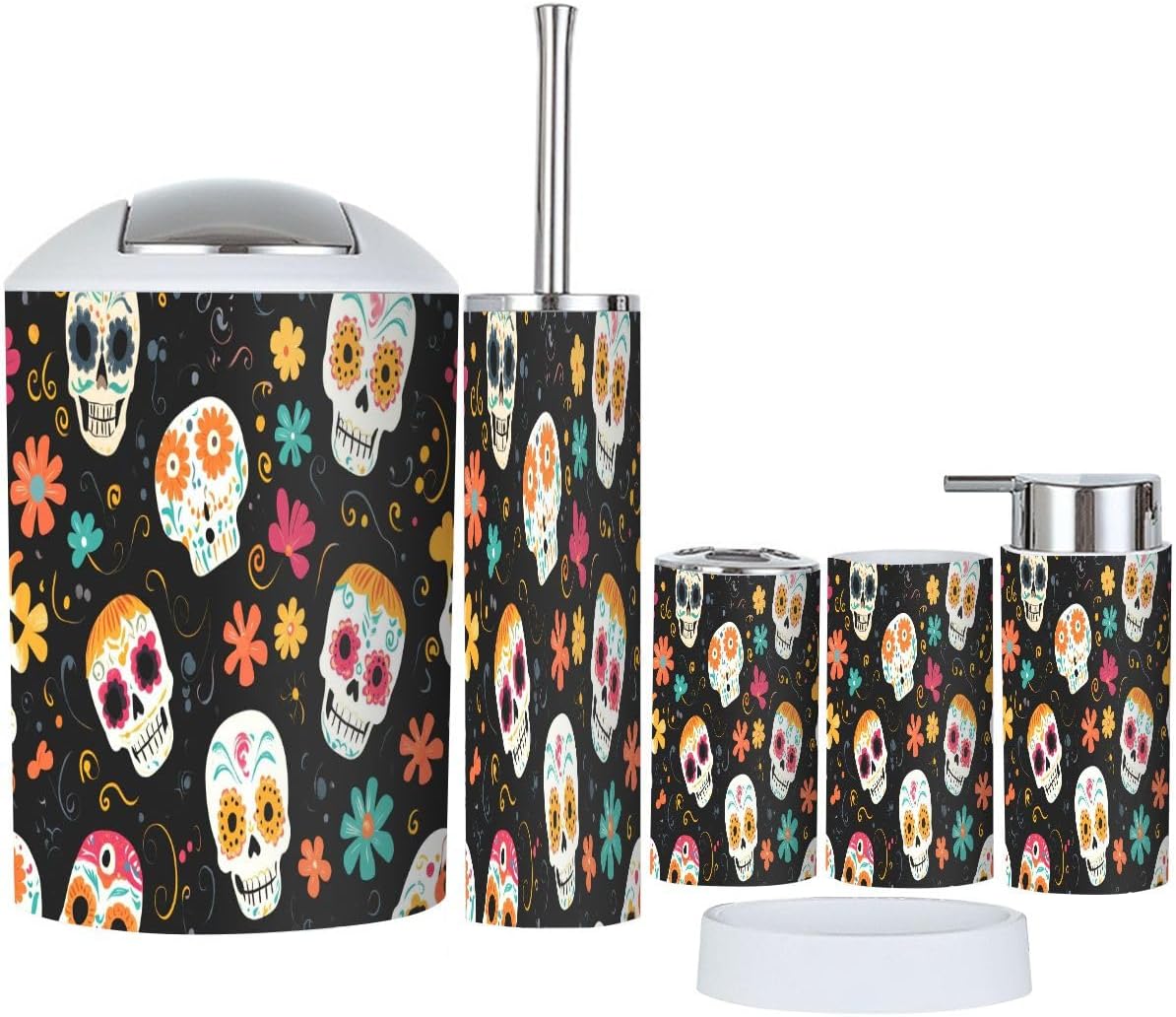 Boho Modern Bathroom Accessory Set 6 Piece