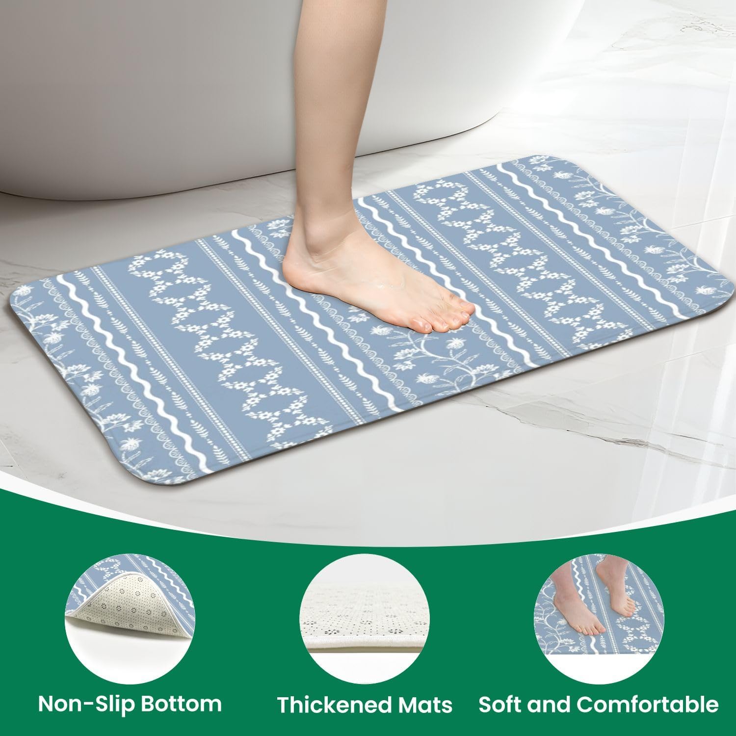 4 Pieces Shower Curtain Set with Rugs