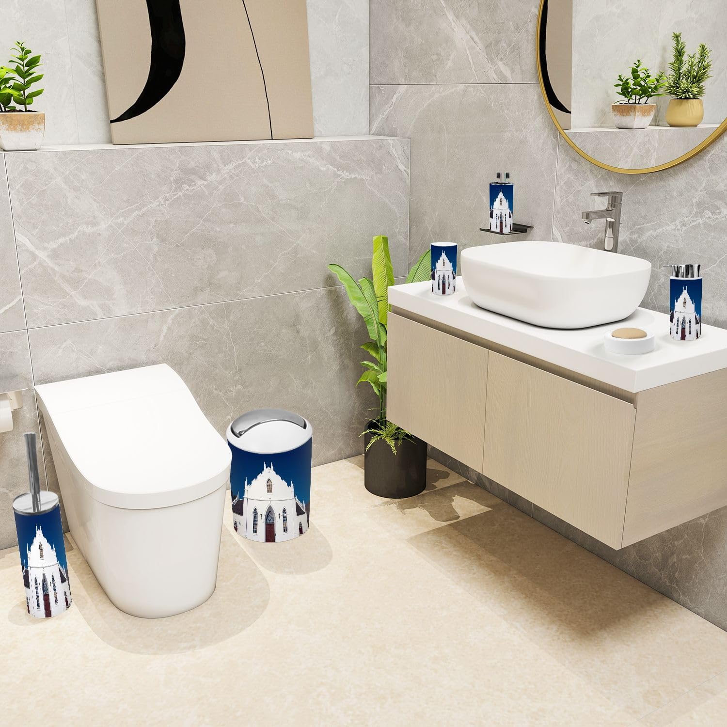 6 Piece Dutch Colonial Bathroom Accessories Set