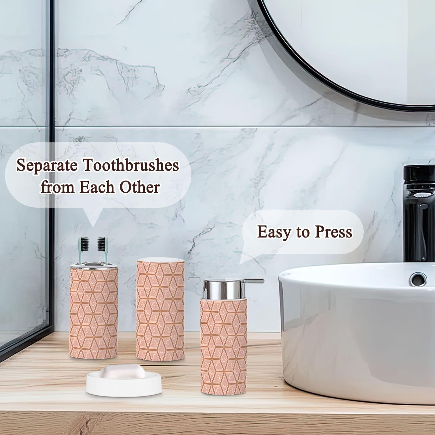 Celestial Bathroom Accessories Set 6 Pcs 1