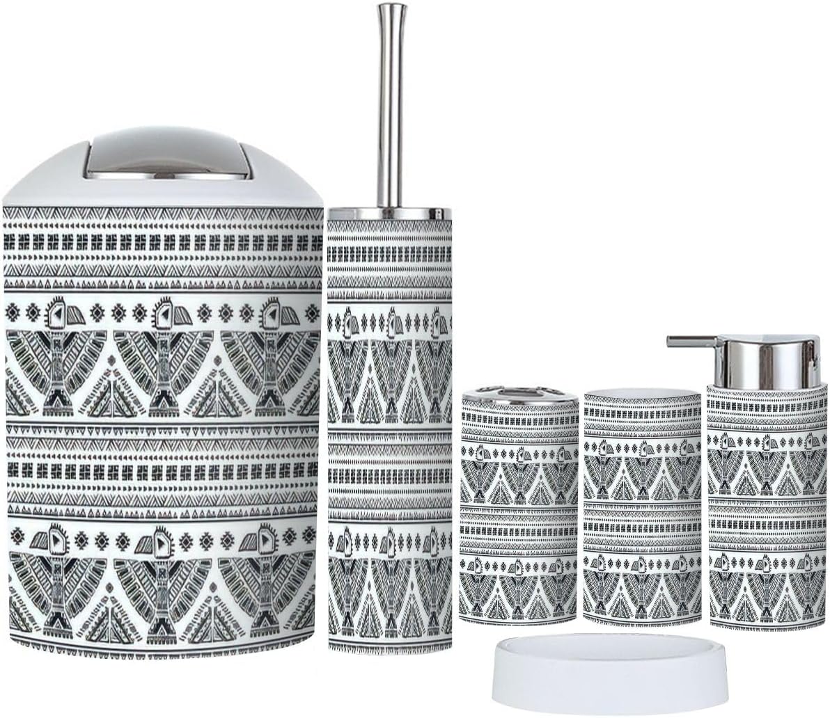 Tribal Bathroom Accessories Set 6 Pcs 1