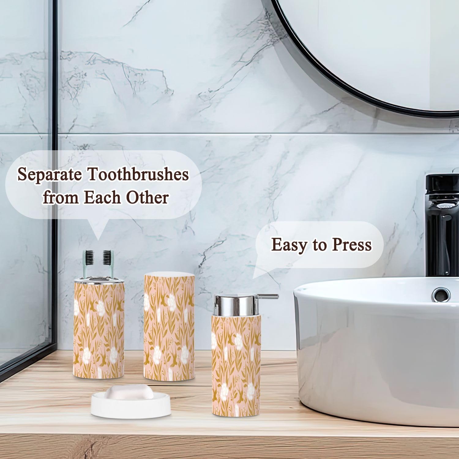 Boho Mystical 6 Piece Bathroom Accessories Set