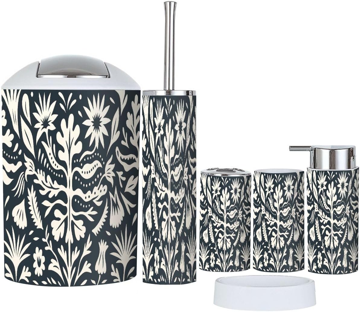 Boho Bathroom Accessory Set with 6 Pieces