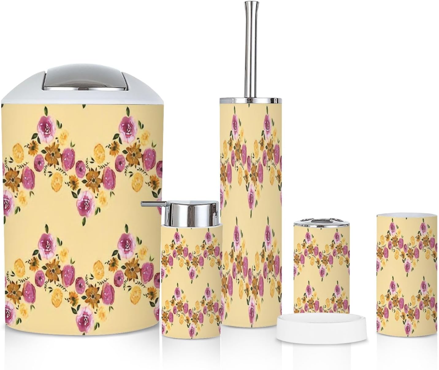 Boho 6 Piece Bathroom Accessories Set