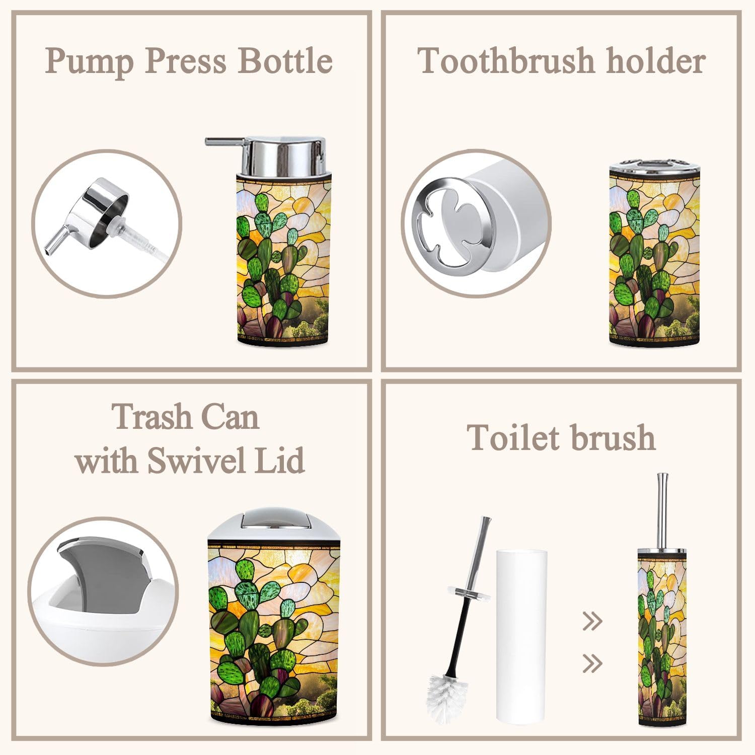 Mystical Southwestern Desert Bathroom Accessories Set