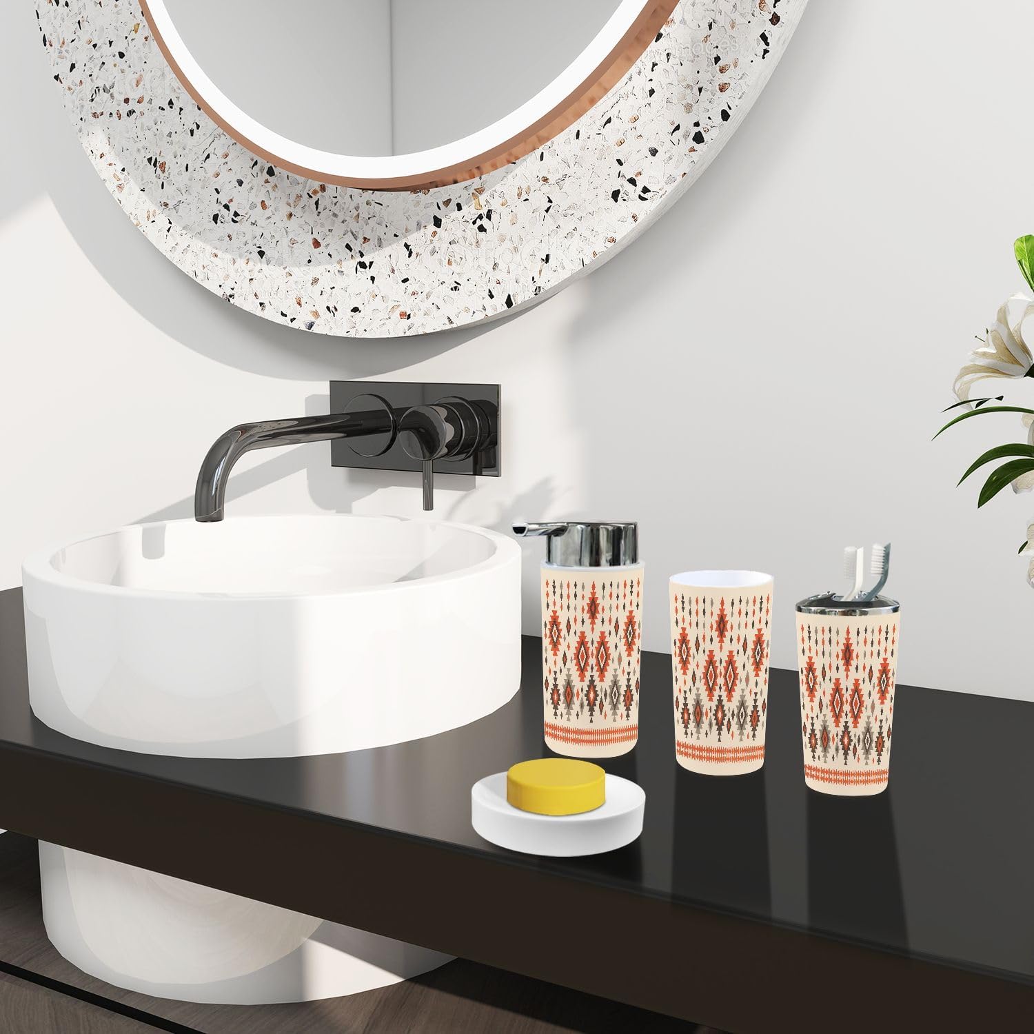 TRANQDEHOM 6-Piece Bathroom Accessory Set