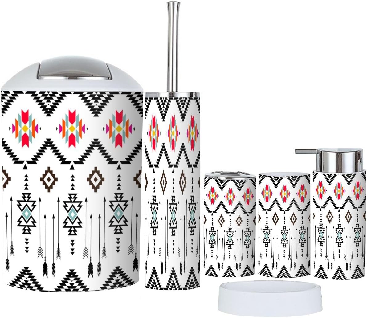 Bathroom Accessories Set 6 Pcs Modern Decor