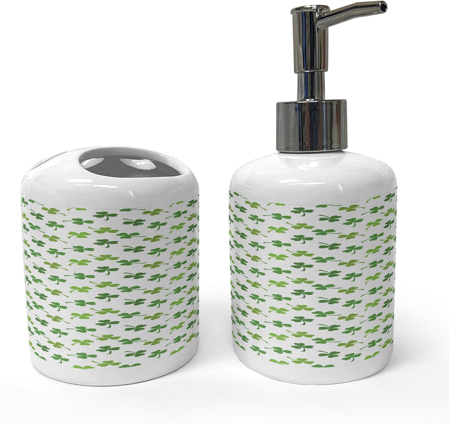 Ambesonne St Patricks Day Soap Toothbrush Holder Set