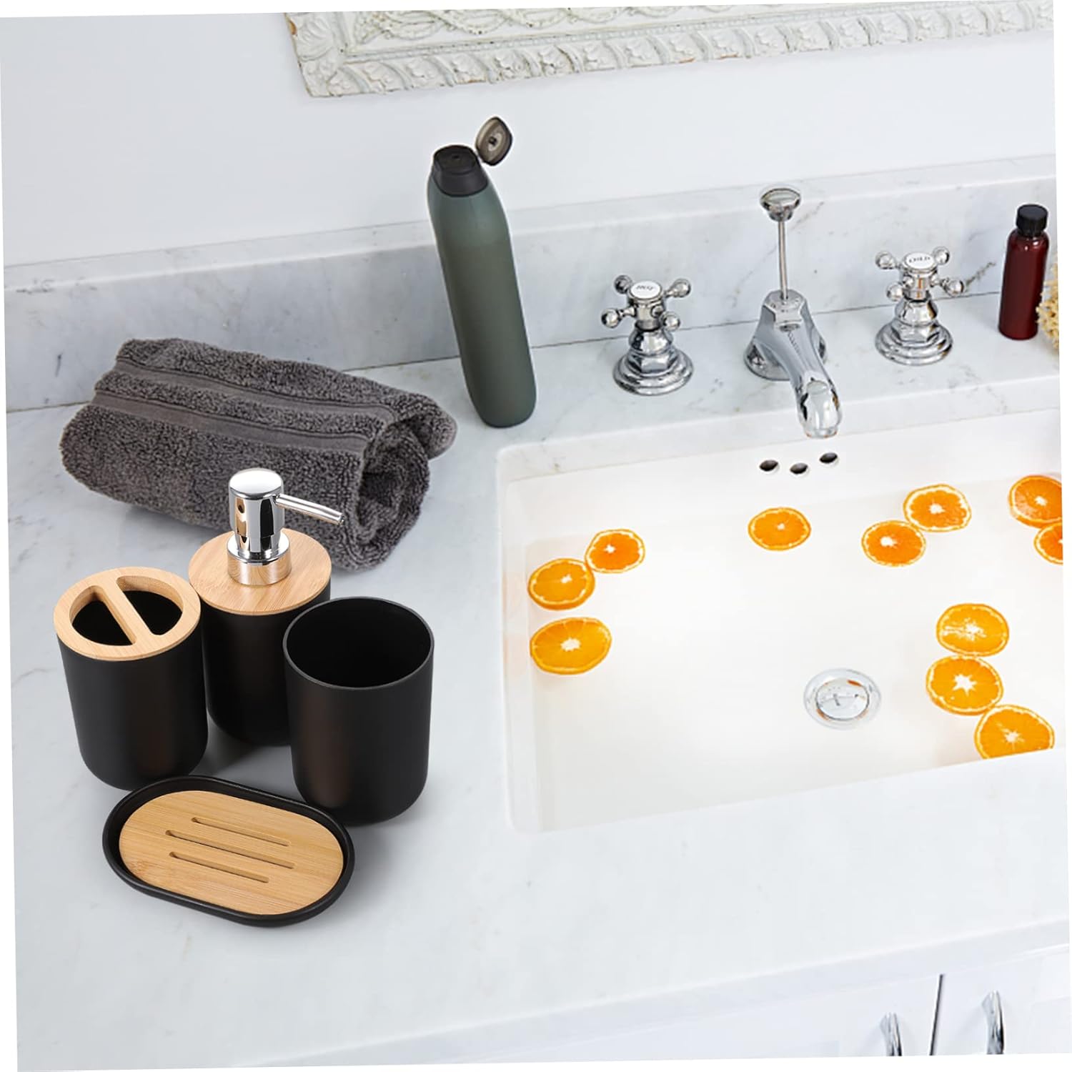 Cabilock Bath Accessories Set with Cup Holder and Toothbrush Holder 1