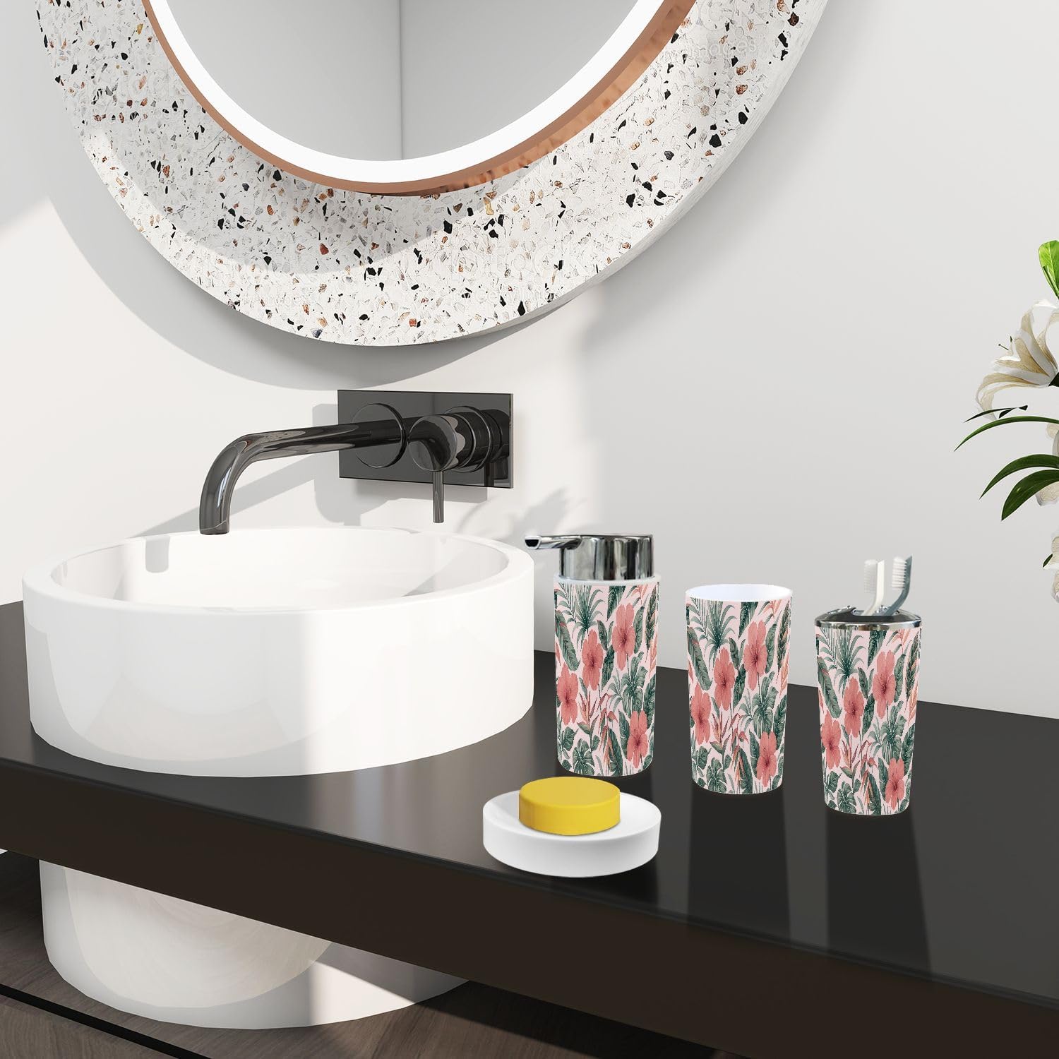 Boho Bathroom Accessories Set 6 Piece