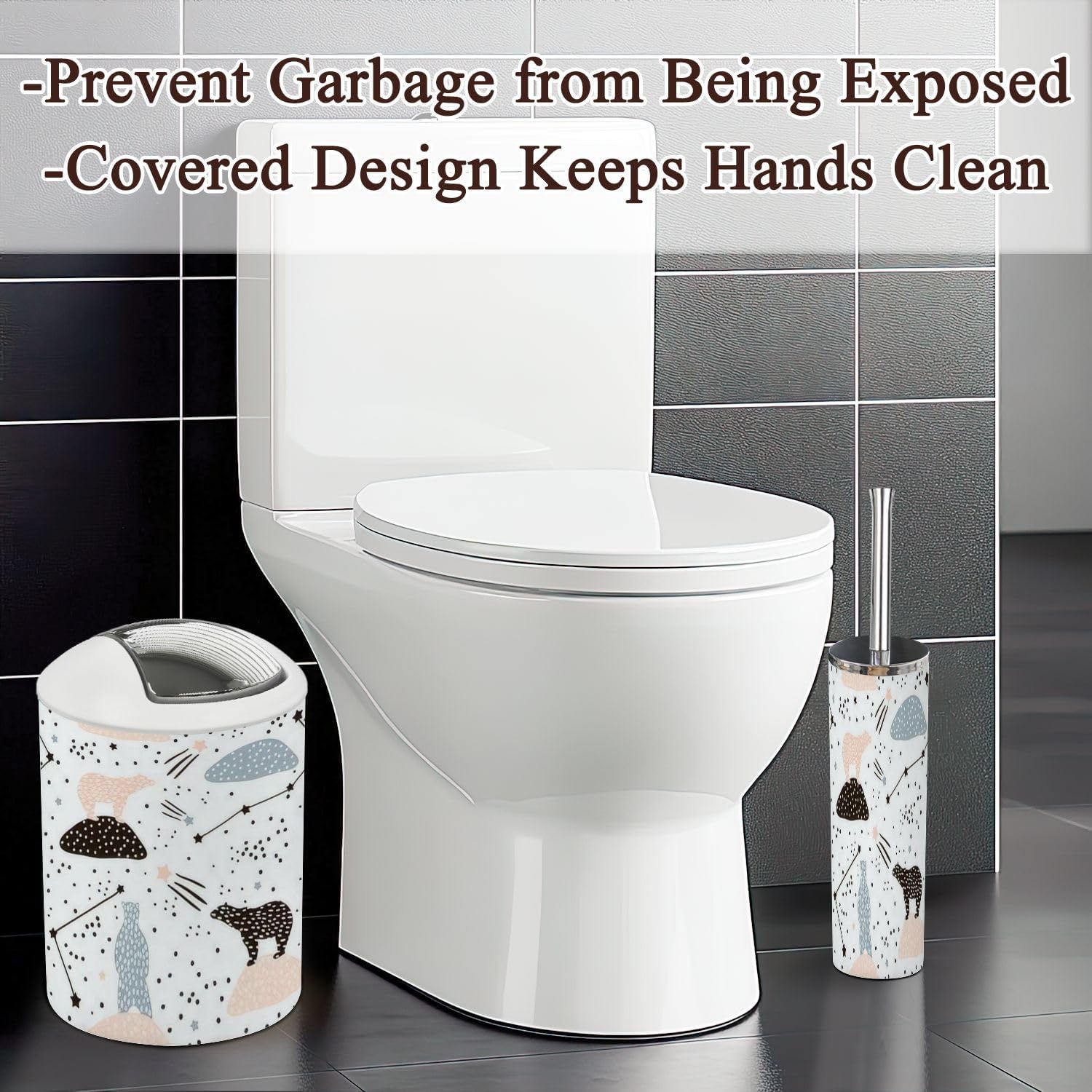 Modern 6-Piece Bathroom Accessories Set with Sleek Design