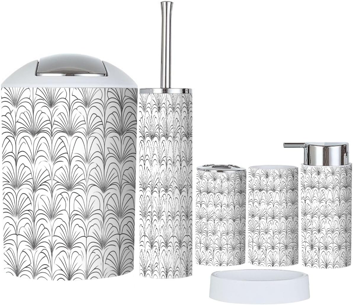 Boho Art Bathroom Accessory Set 6 Piece 1
