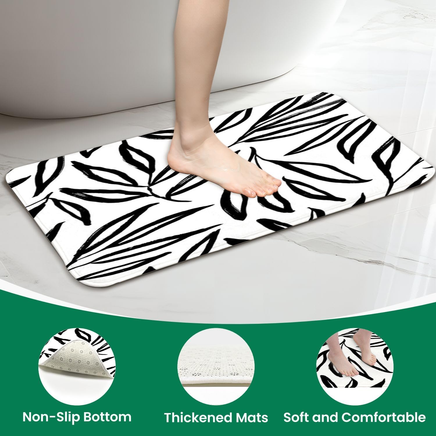 4 Piece Shower Curtain Set with Rugs Mats and Lid Cover