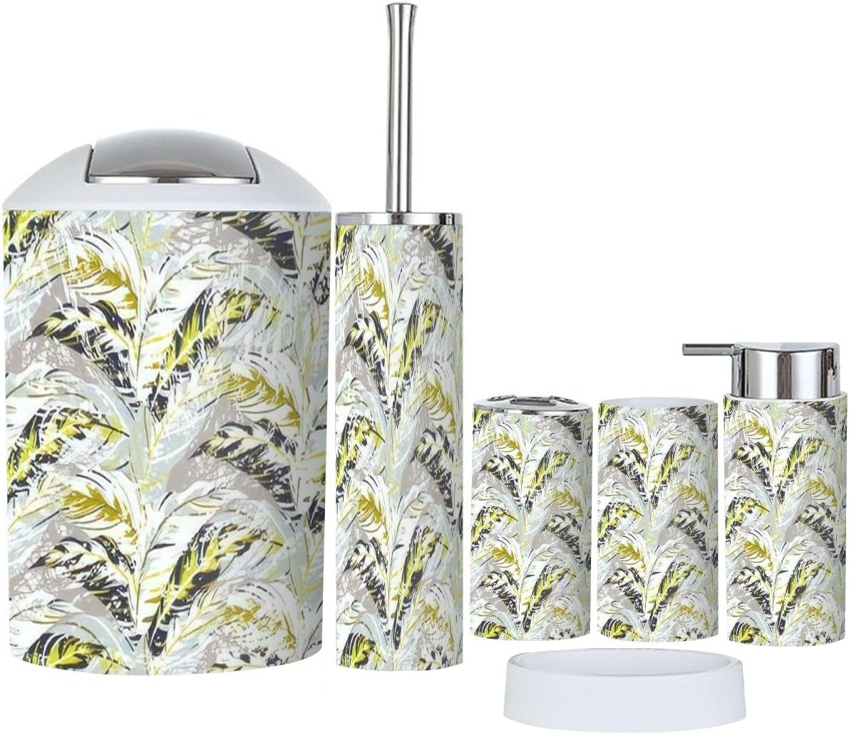 Bathroom Accessories Set 6 Pcs Modern Seamless Design 1