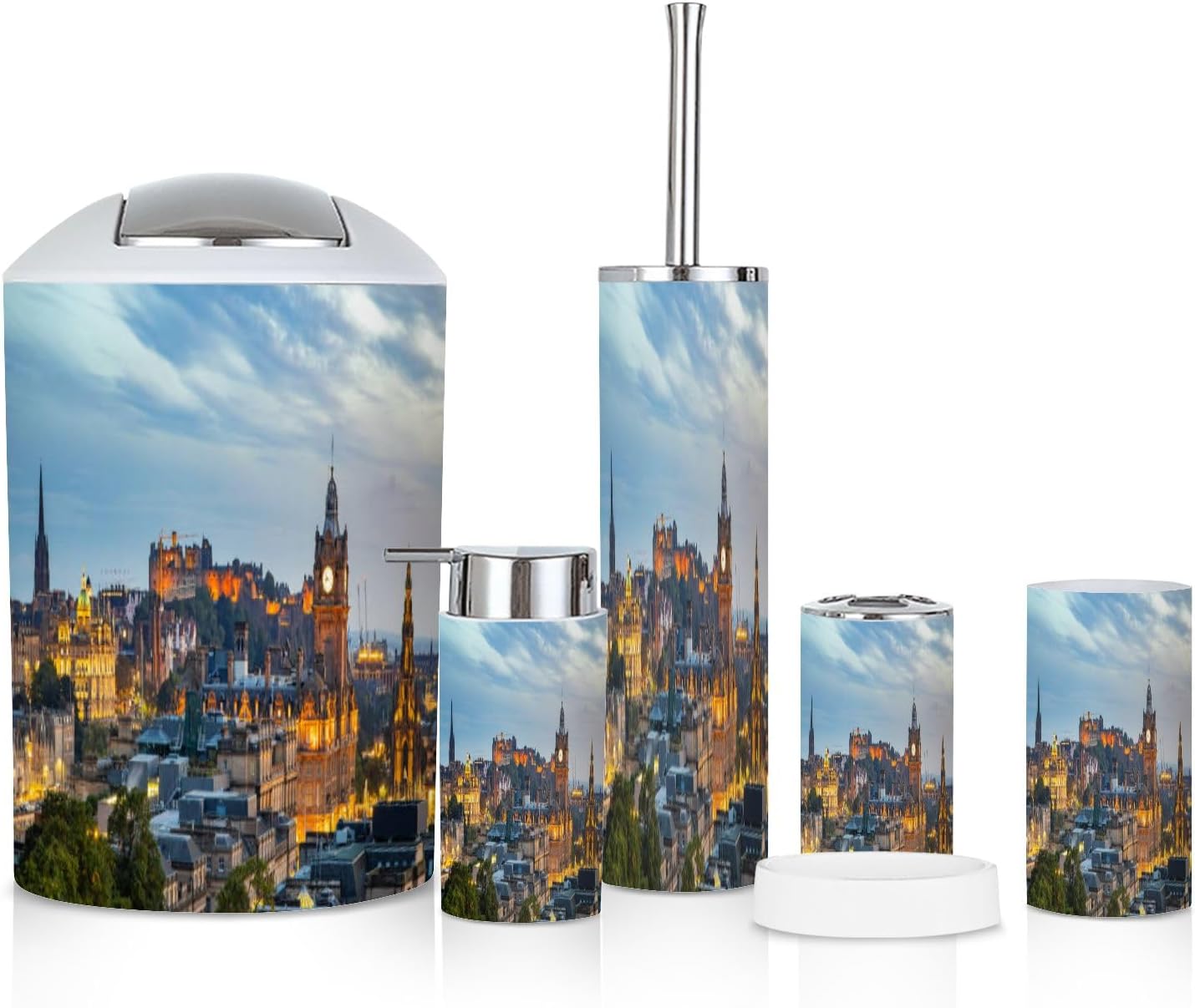 Edinburgh Skyline Bathroom Accessories Set of 6