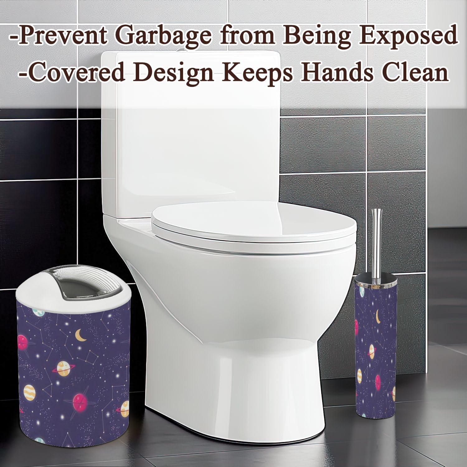 Bathroom Accessories Set 6 Pcs Cosmos Decor