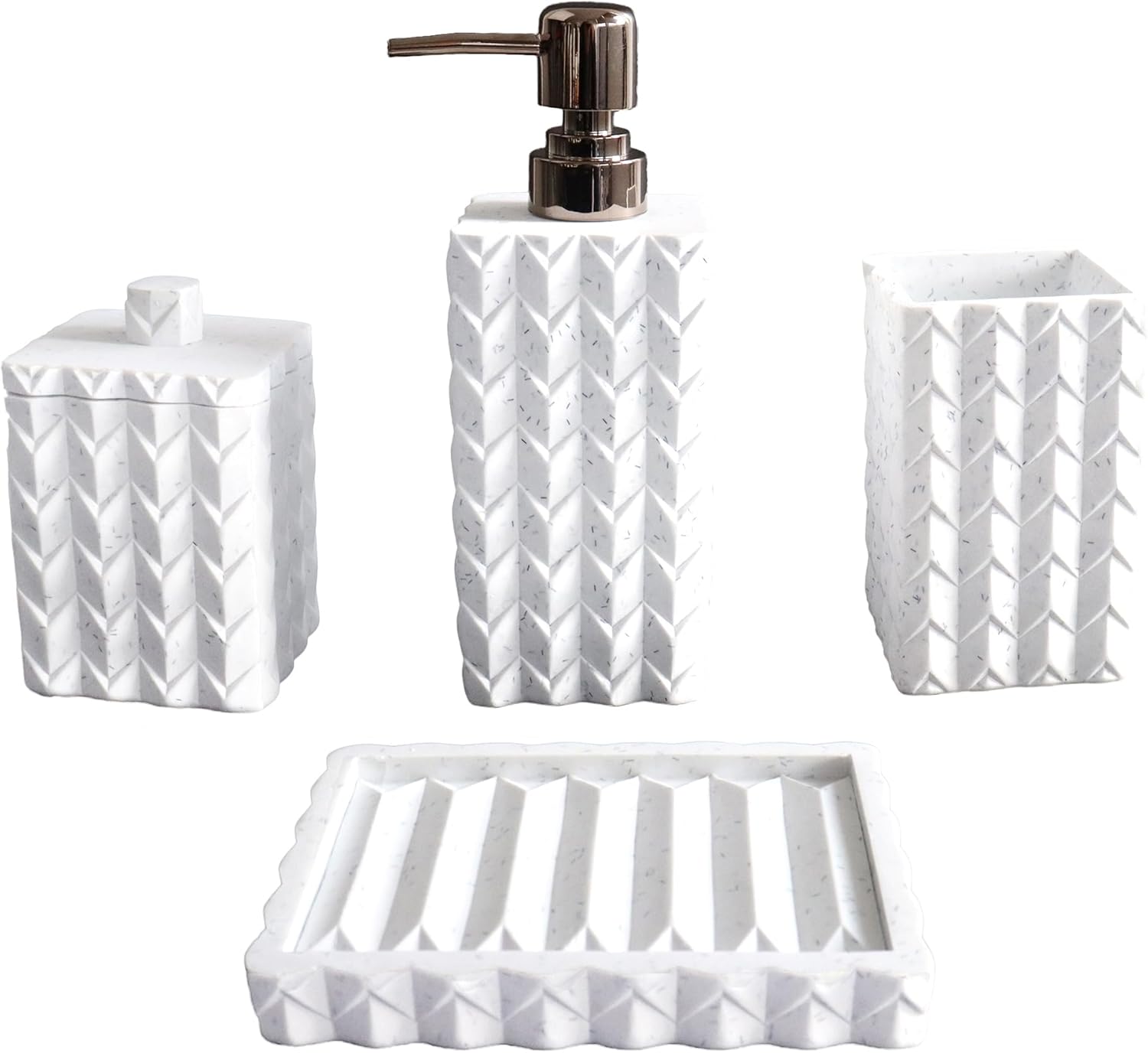 Hymmah Bathroom Accessories Set 4 Pcs Resin