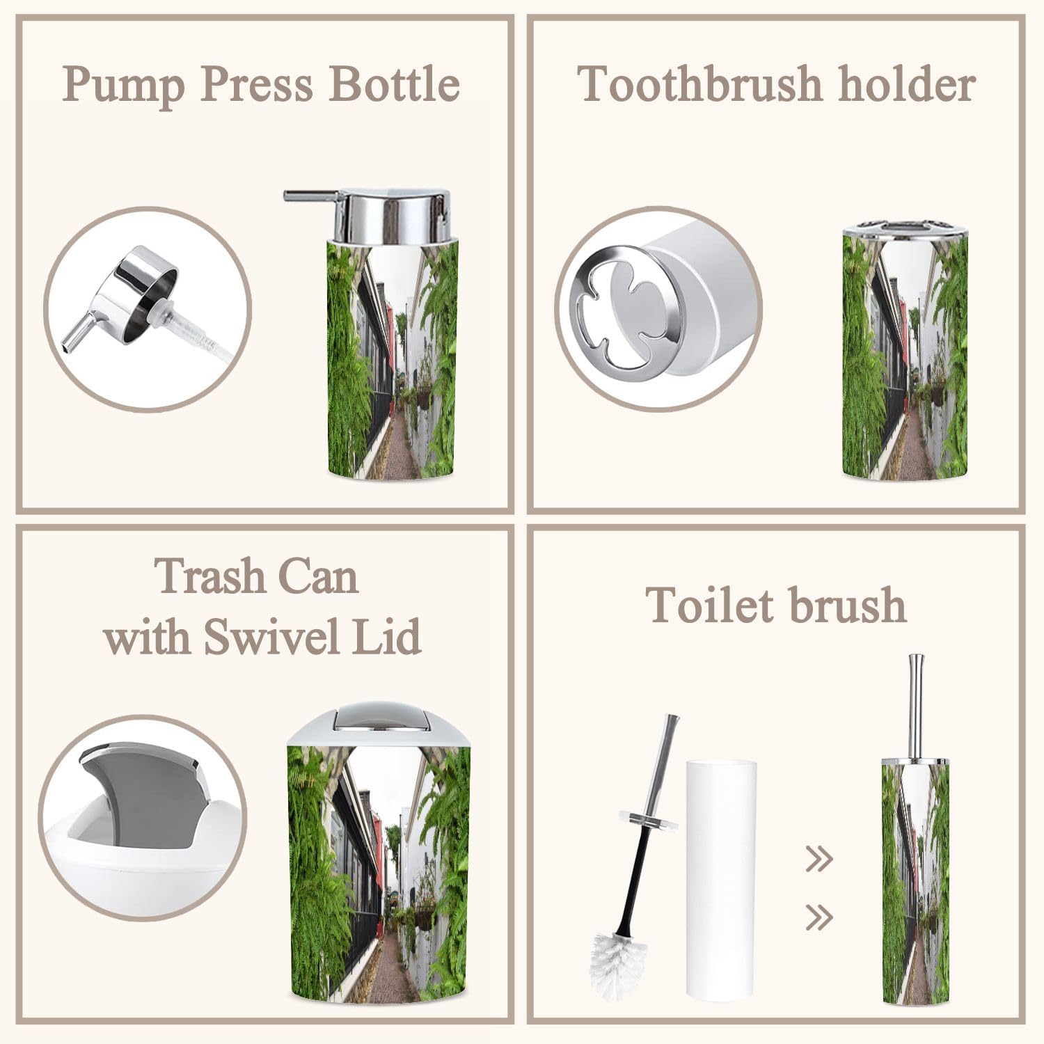 GISGBJW 6 Piece Bathroom Accessories Set