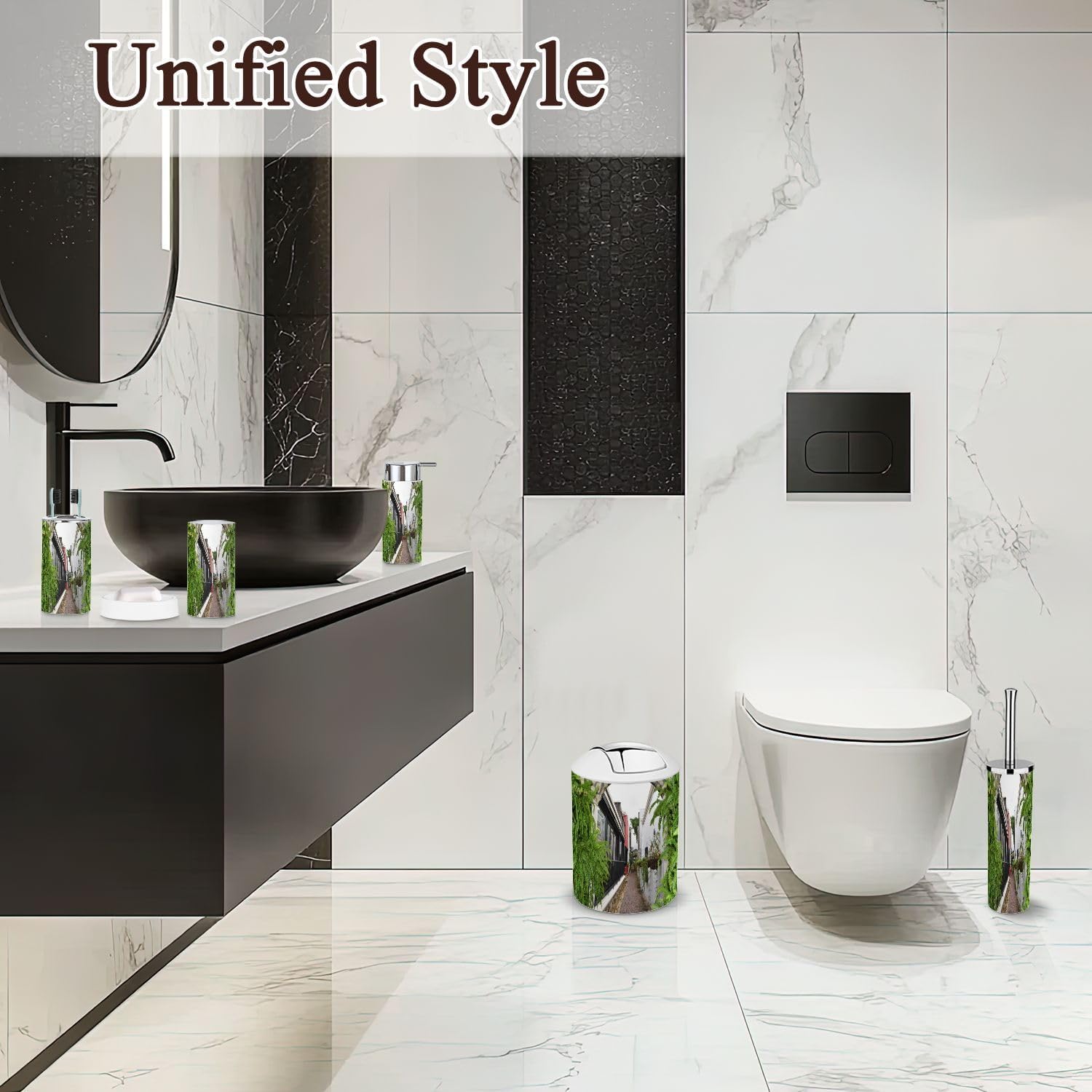 GISGBJW 6 Piece Bathroom Accessories Set