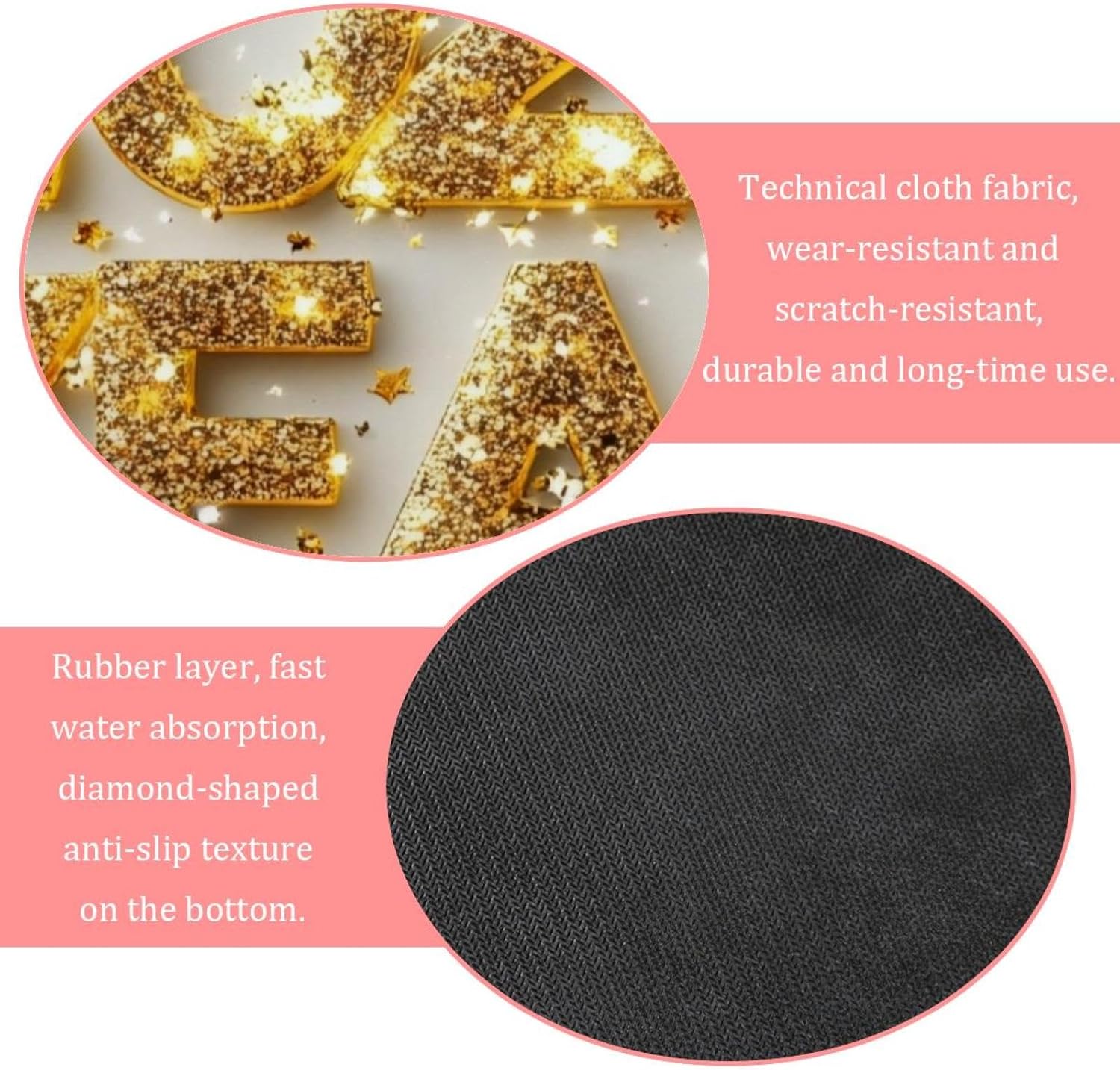 Memory Foam Bath Mat with Non Slip Rubber Bottom 31x20