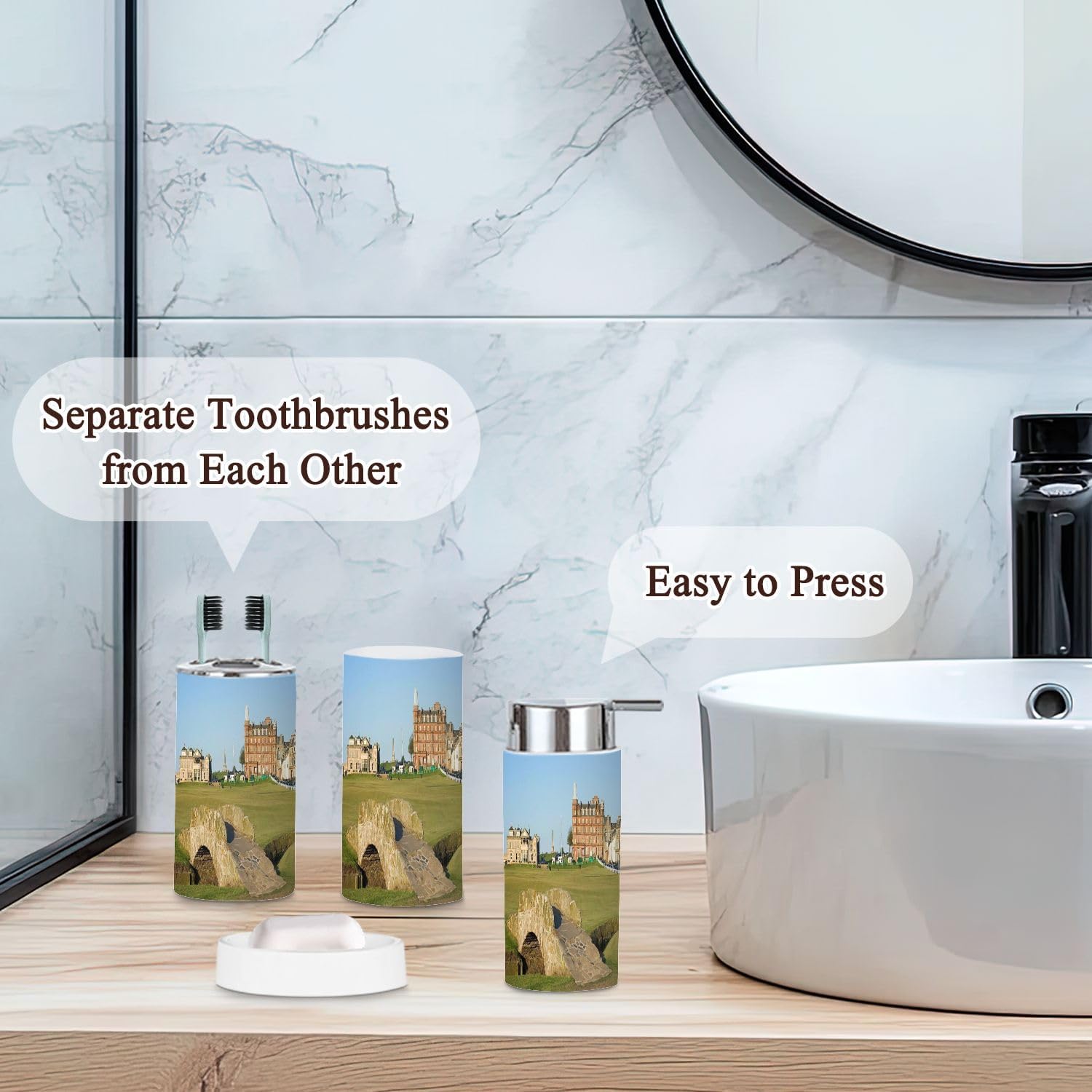 6 Piece Boho Decor Bathroom Accessories Set