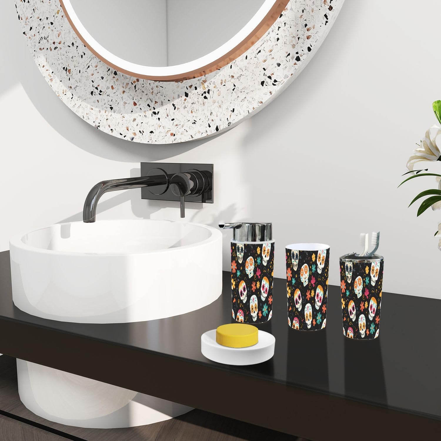 Boho Modern Bathroom Accessory Set 6 Piece