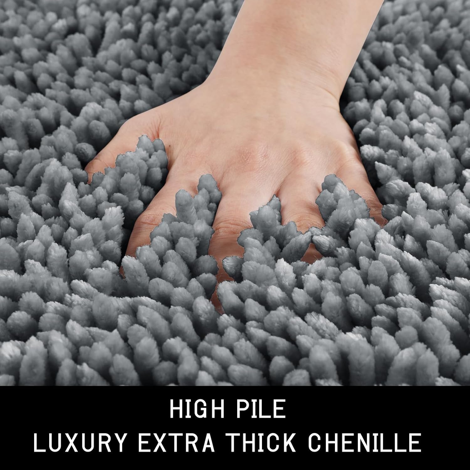 Yimobra Long Chenille Bath Rug Mat 441 x 24