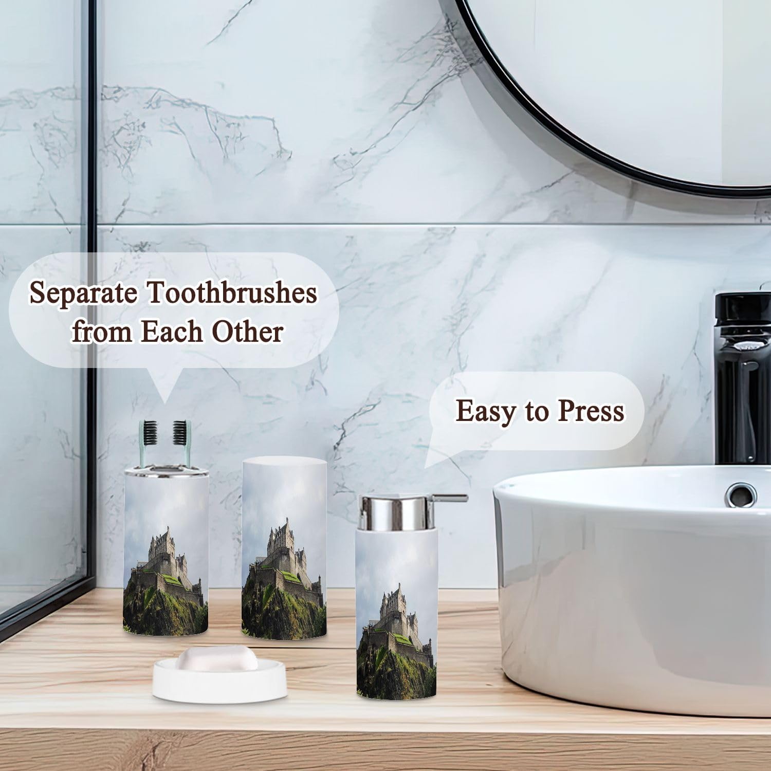 6 Piece Boho Bathroom Decor Accessories Set