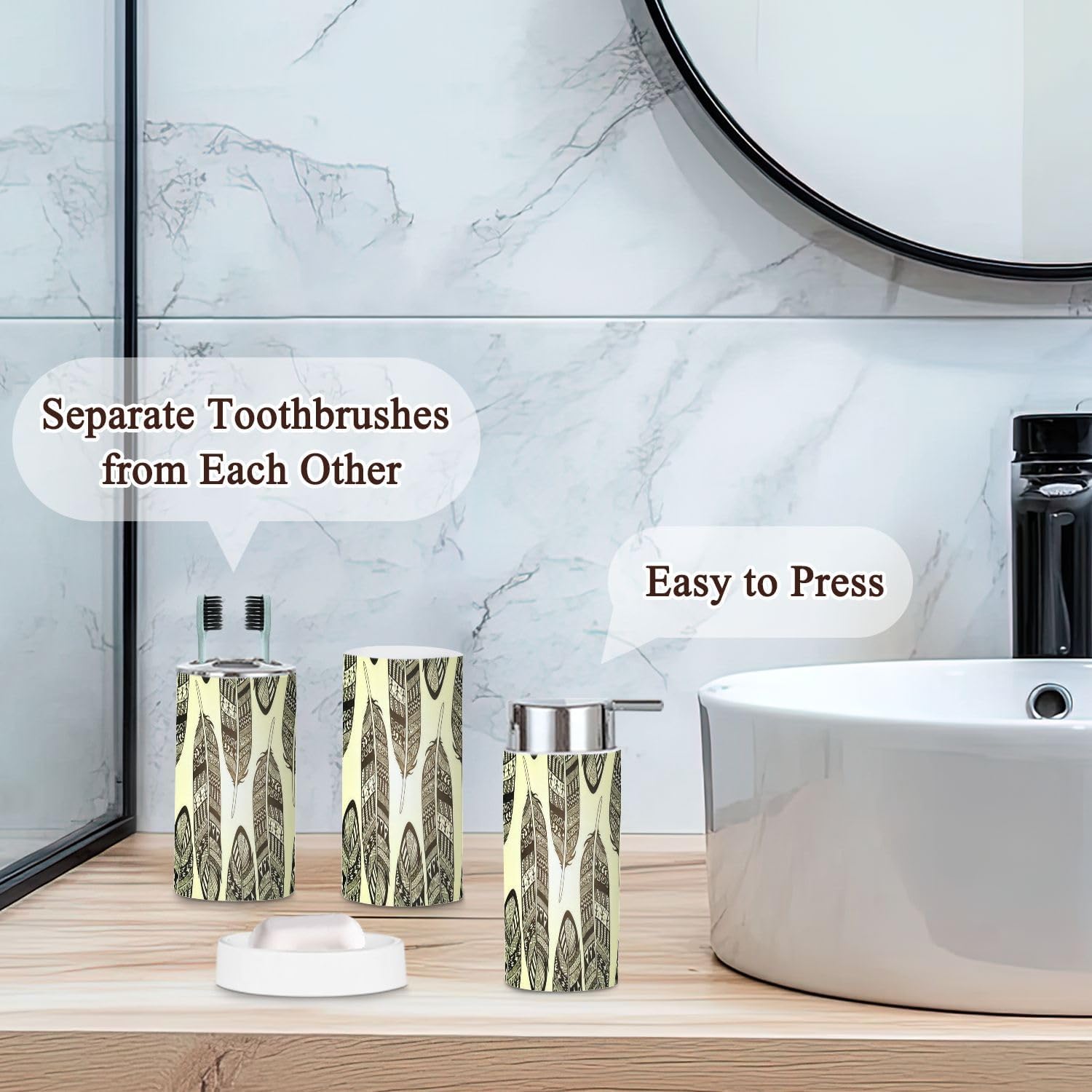 JBNJANKDAV Bathroom Accessories Set 6 Pcs