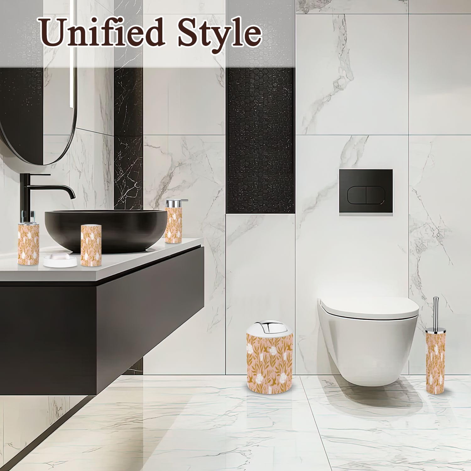 Boho Mystical 6 Piece Bathroom Accessories Set