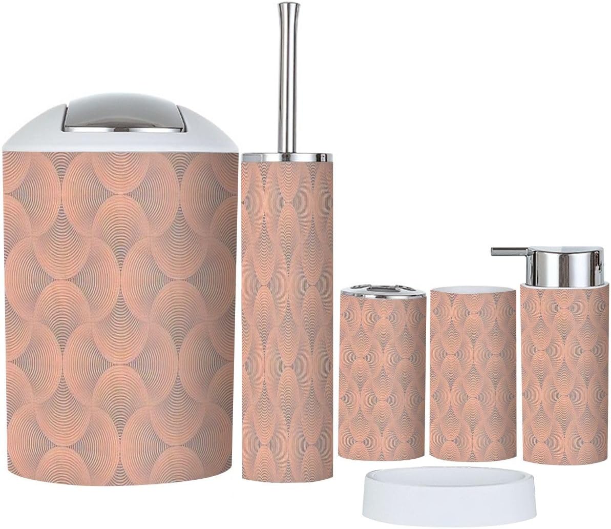 Modern Bathroom Accessories Set 6 Pcs Durable Functional