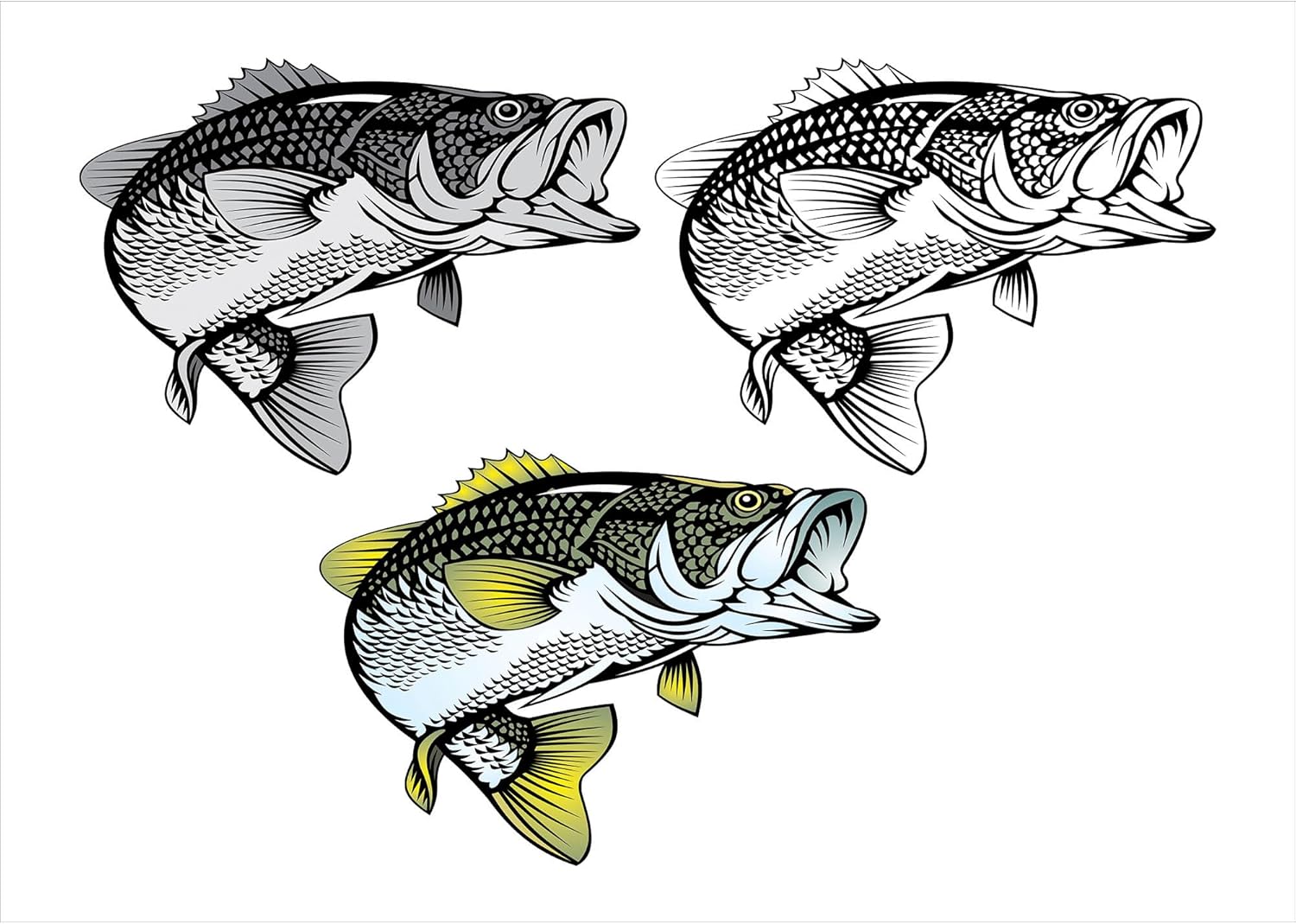 Ambesonne Bass Fish Soap Dispenser Toothbrush Holder Set 2 Pcs