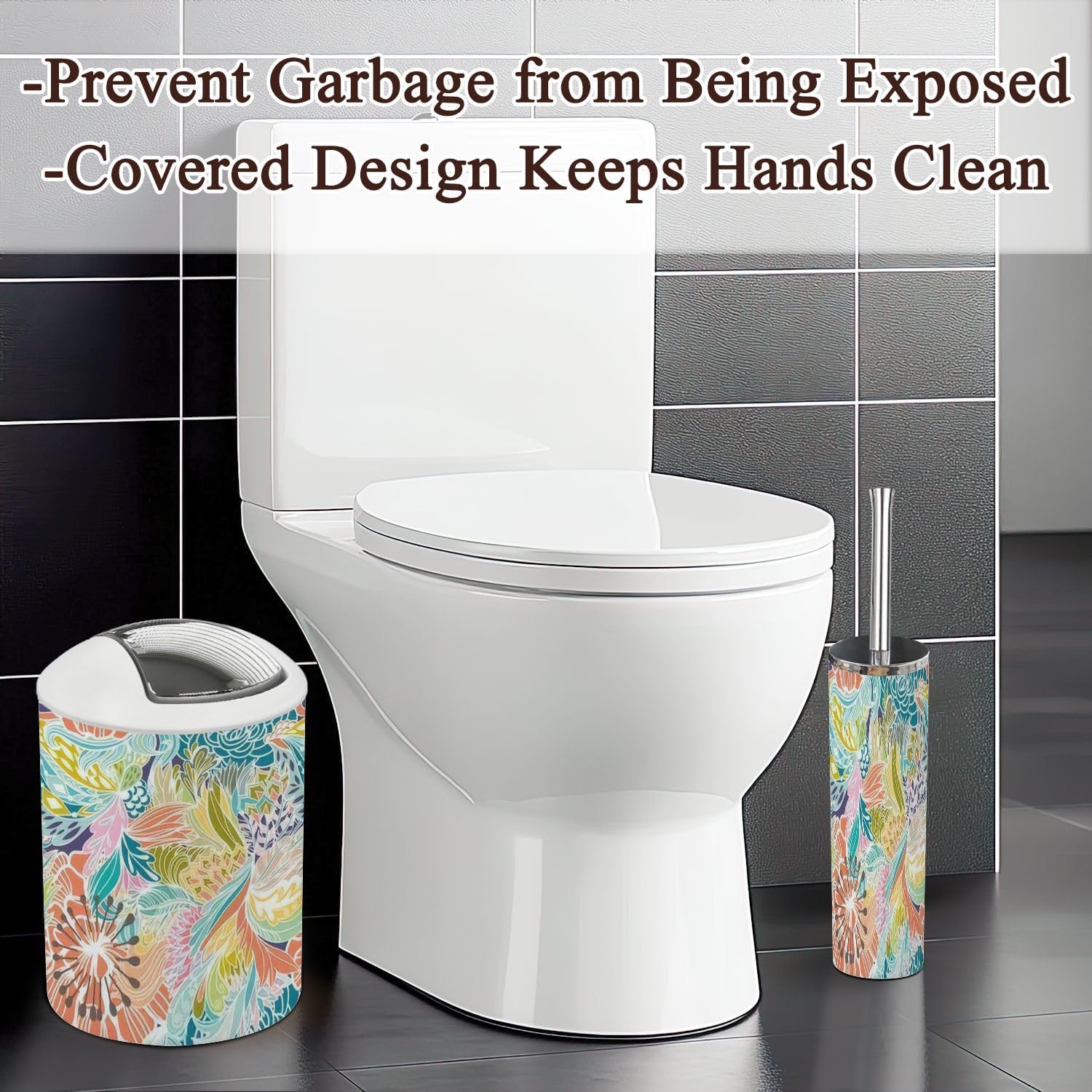Bathroom Accessories Set 6 Pcs Modern Minimalist
