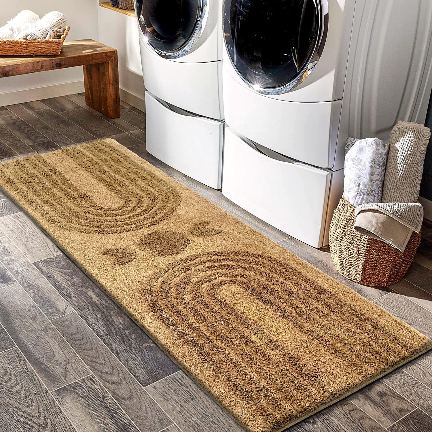 Boho Style 20x60 Bathroom Runner Rug