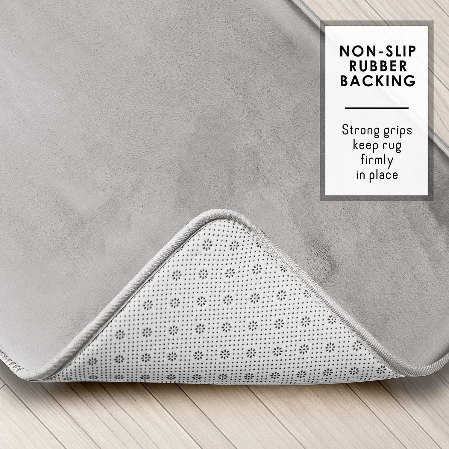 Clara Clark Velvet Bath Mat - Non-Slip Ultra Soft 17 x 24 Inches