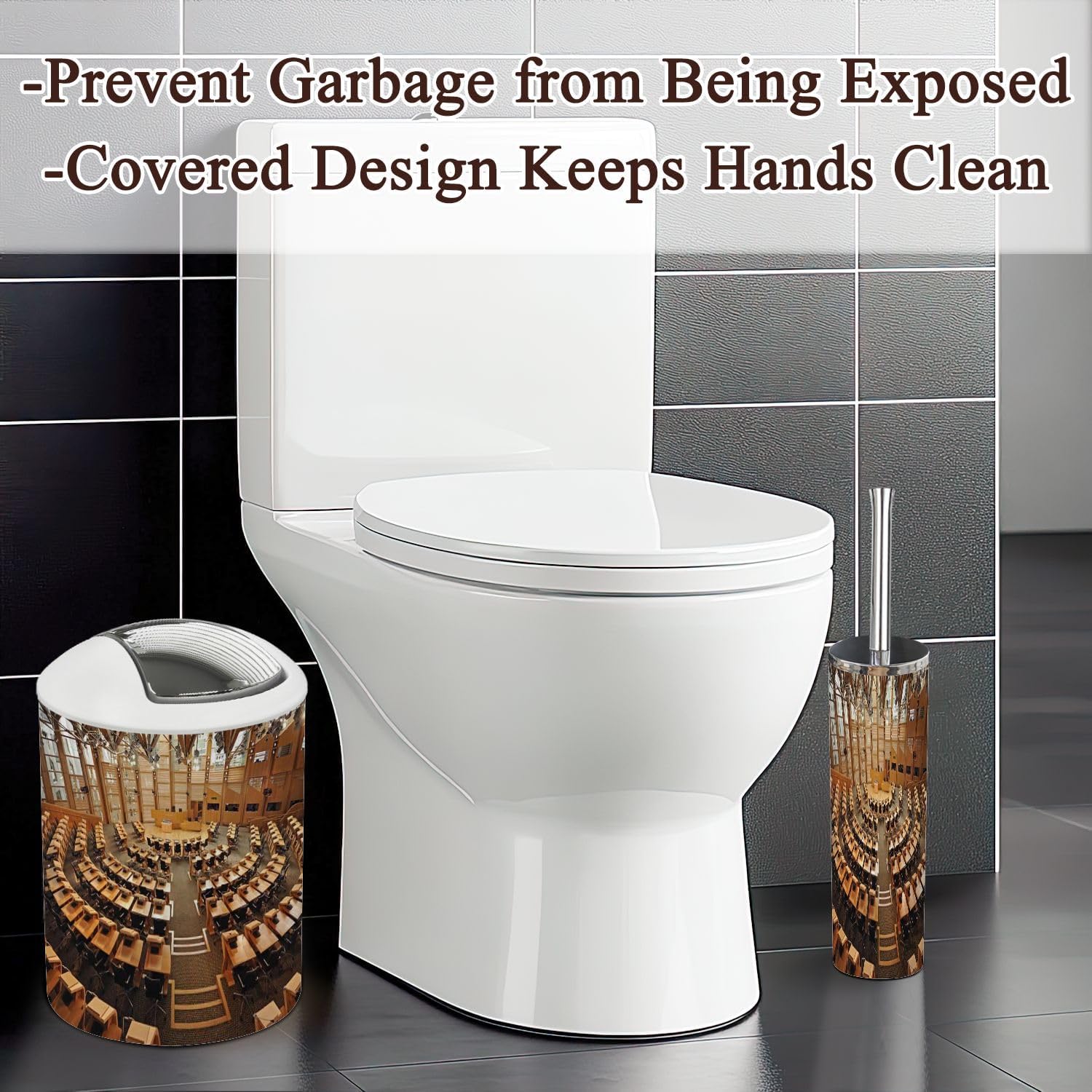 6 Piece Boho Style Bathroom Accessories Set 1
