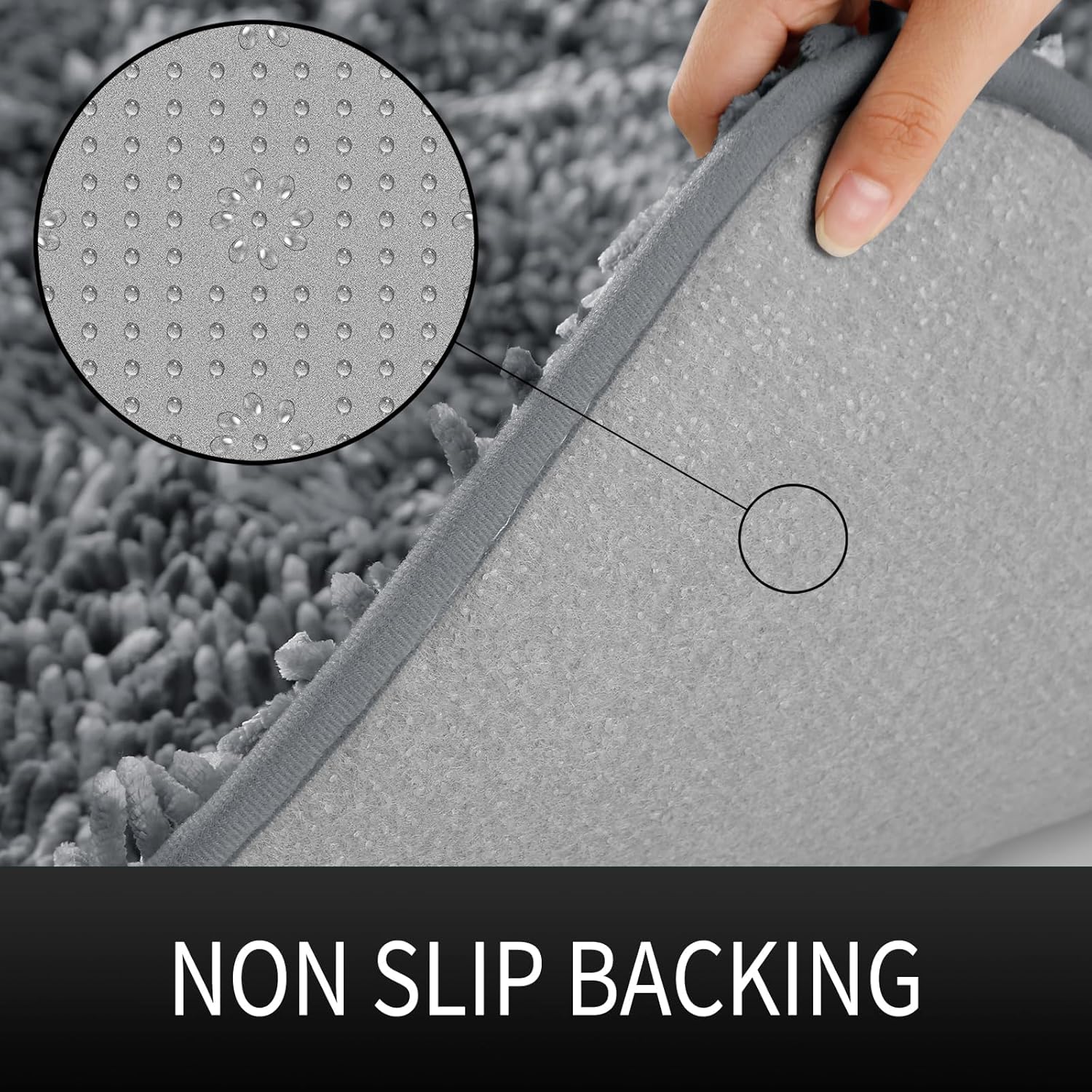 Yimobra Long Chenille Bath Rug Mat 441 x 24