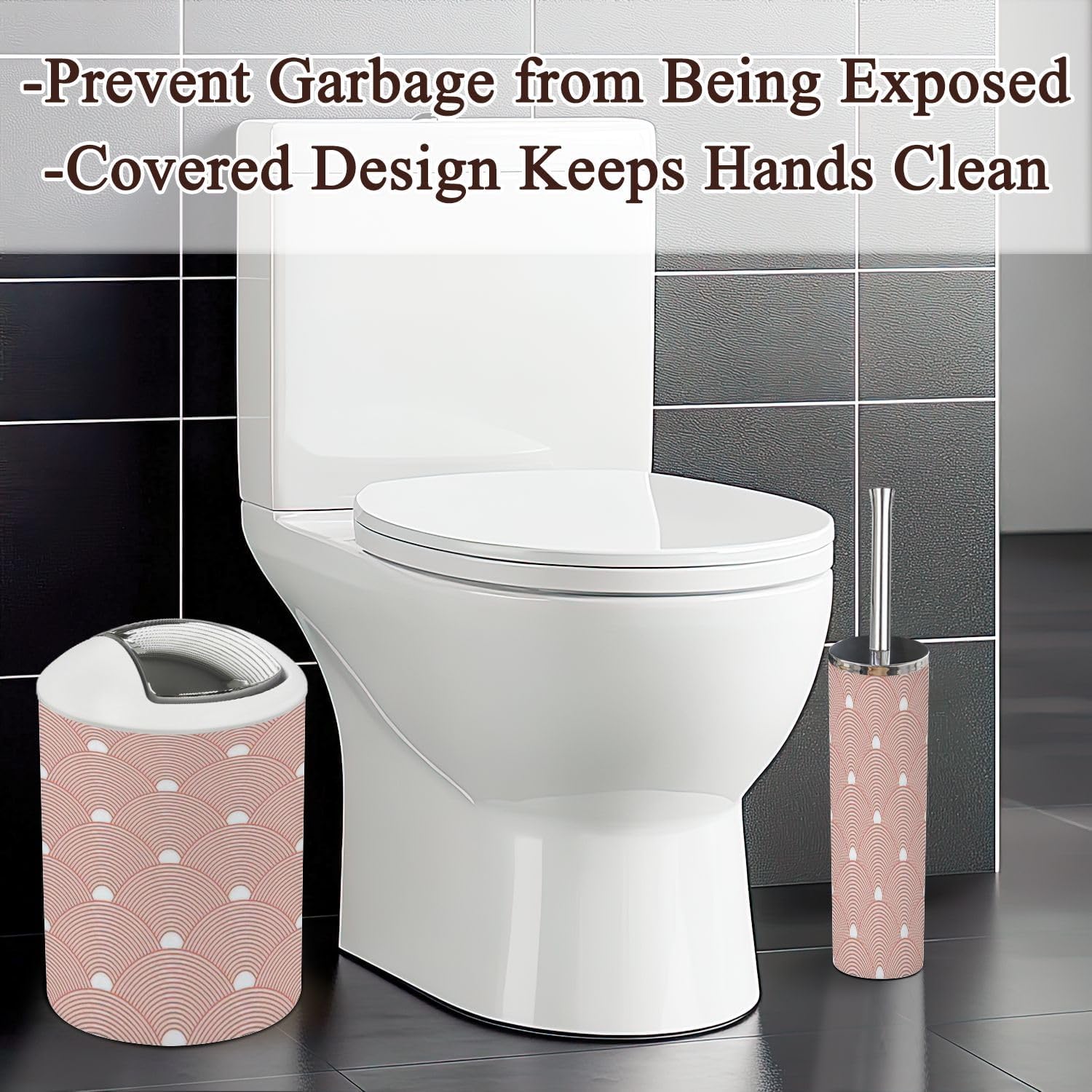 6-Piece Bathroom Accessories Set in Red