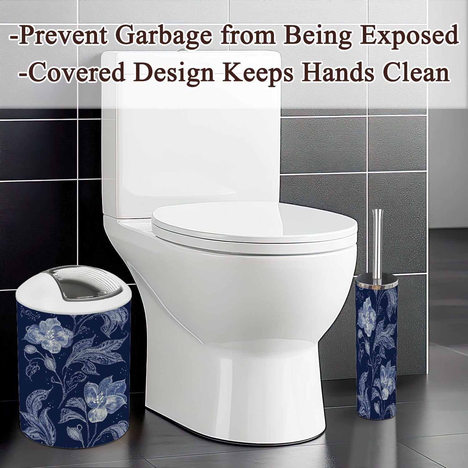 Paisley Embroidery Bathroom Accessories Set 6 Pcs