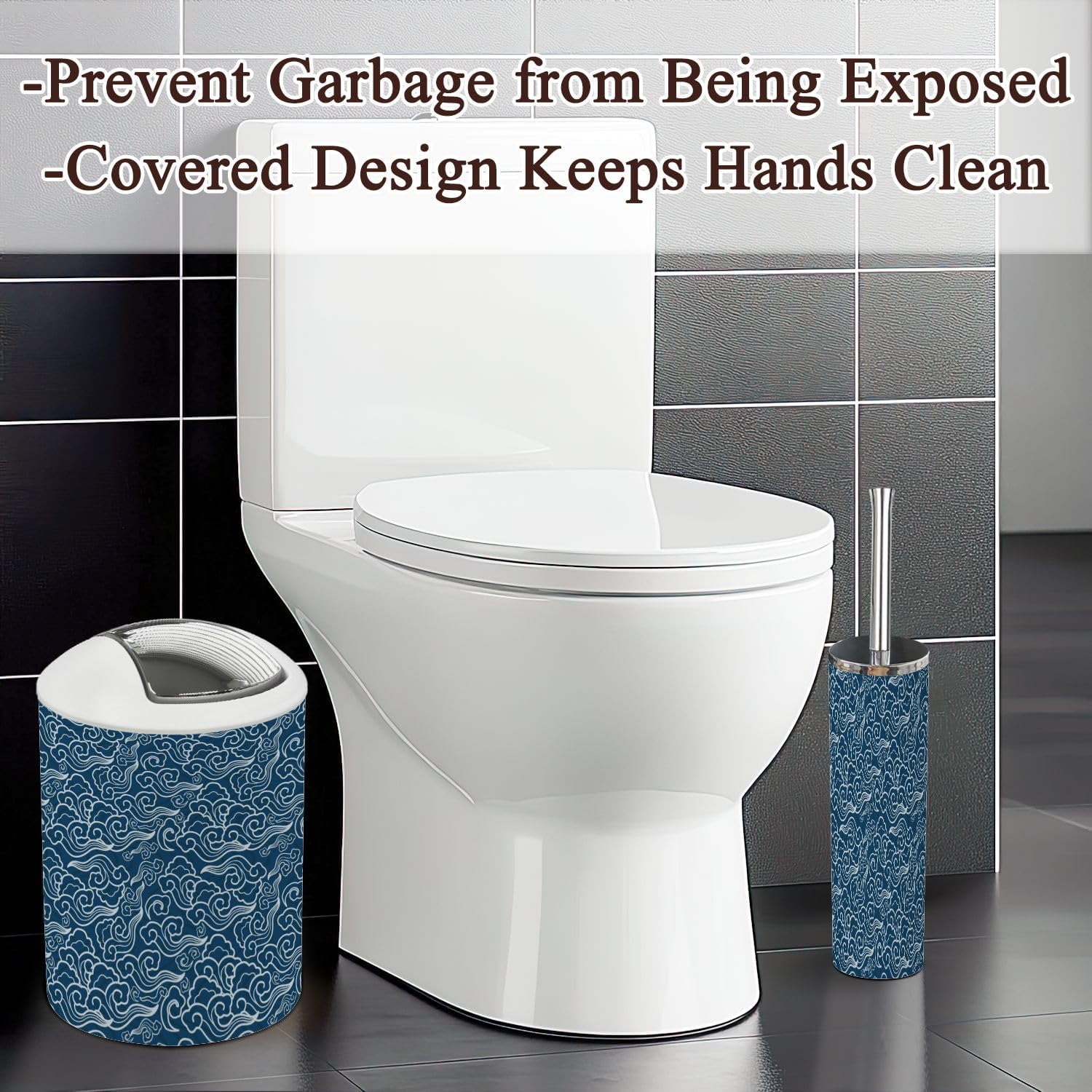 Traditional Japanese Bathroom Accessories Set 6 Pcs