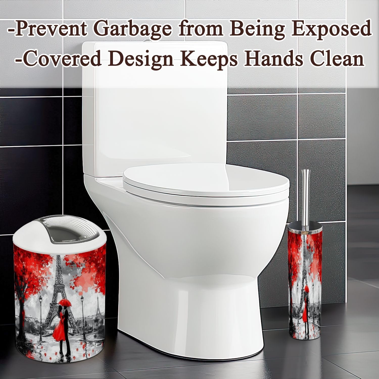 6 Piece Modern Bathroom Accessories Set 1
