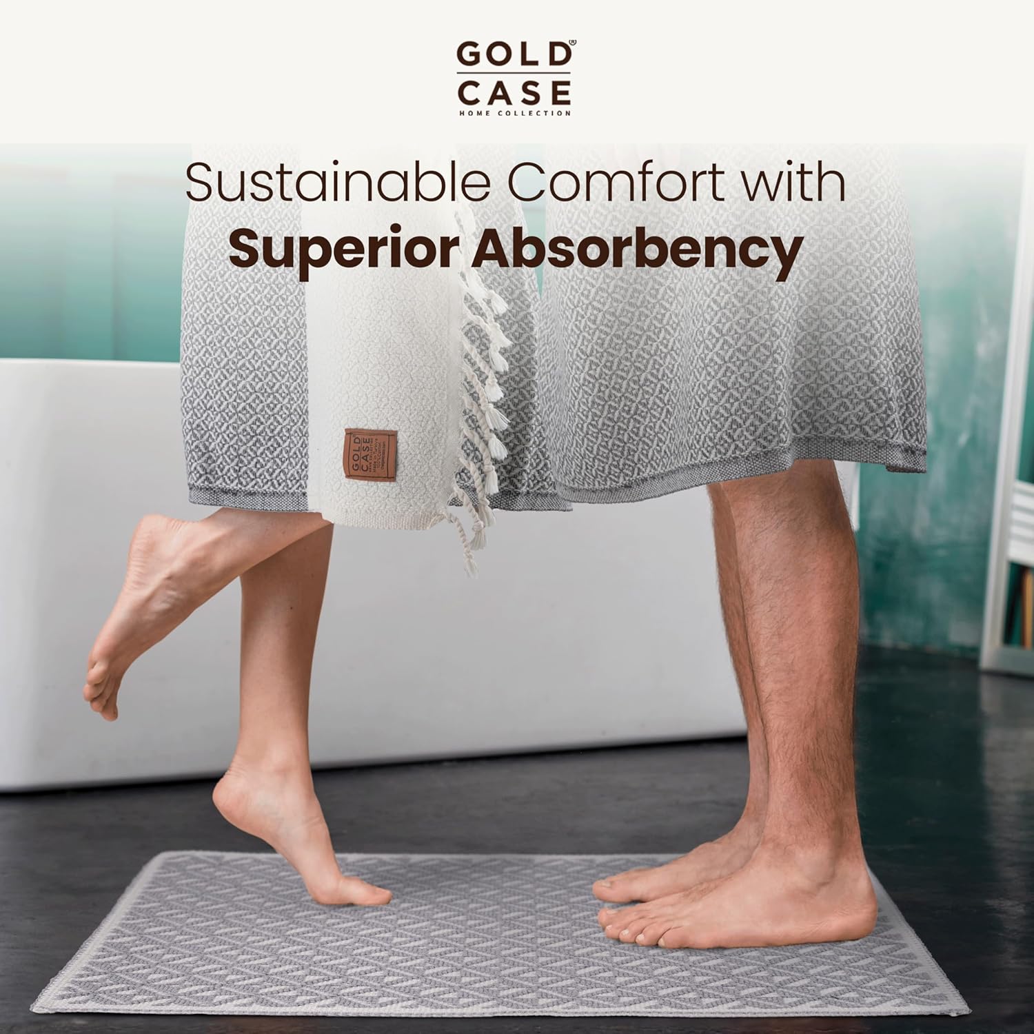 GOLD CASE Bath Rugs Set of 2 Beige 16x24 20x32