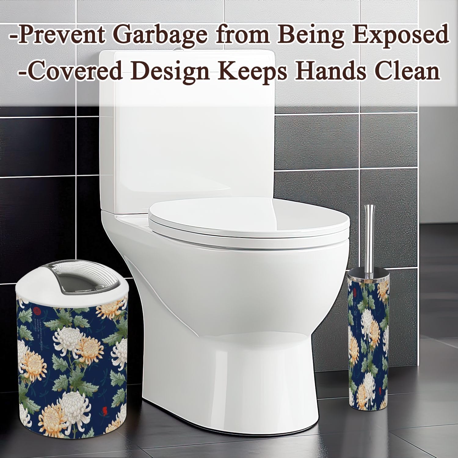 Bathroom Accessories Set 6 Pcs Modern Durable Decor