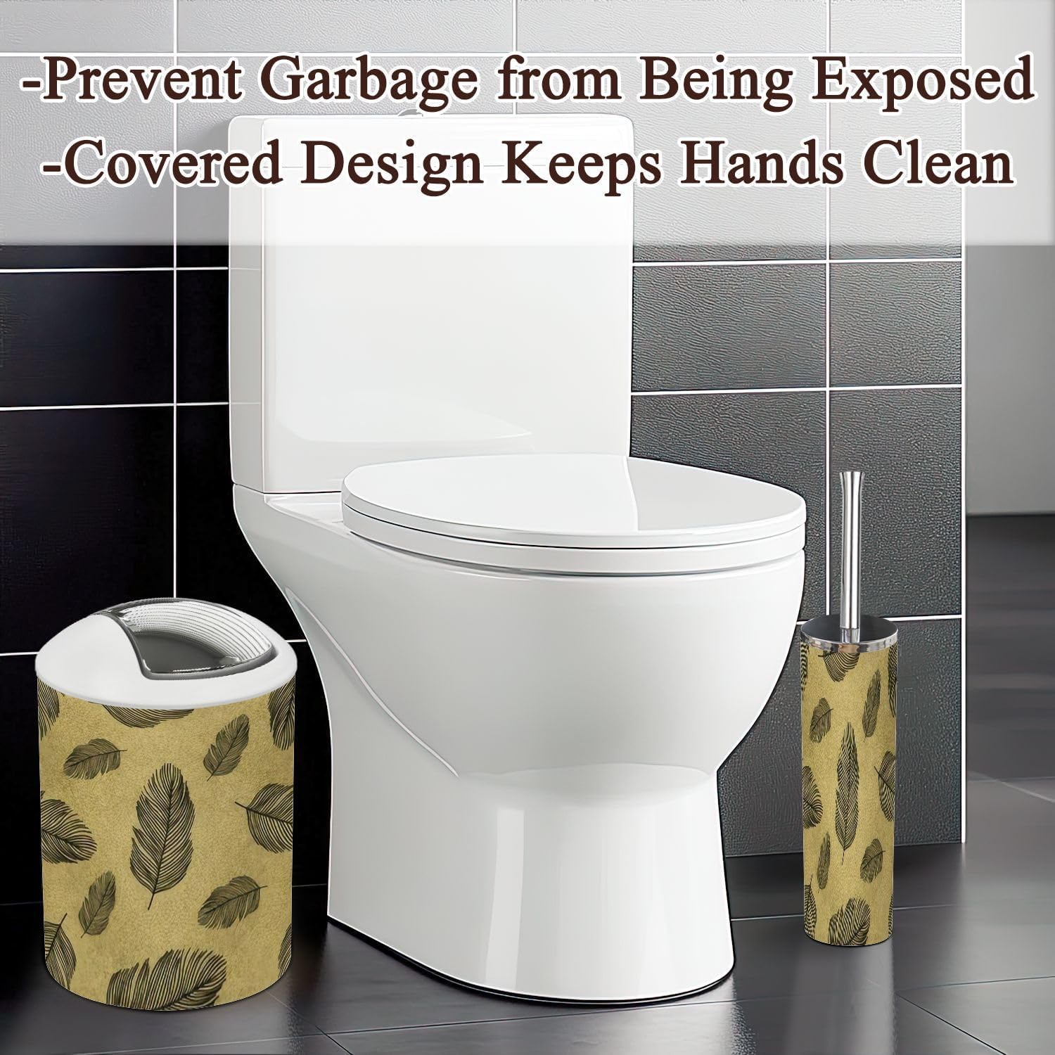 Bathroom Accessories Set 6 Pcs Durable Trendy Gold