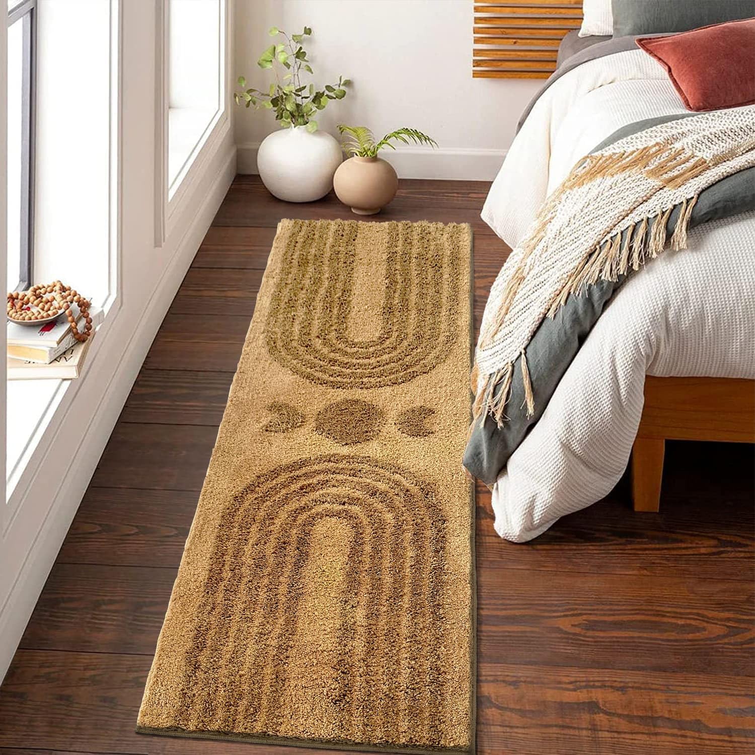 Boho Style 20x60 Bathroom Runner Rug