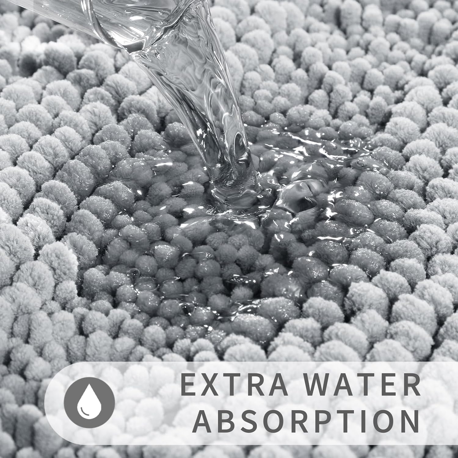 Yimobra Luxury Bath Rug Mat 36x24 Silver