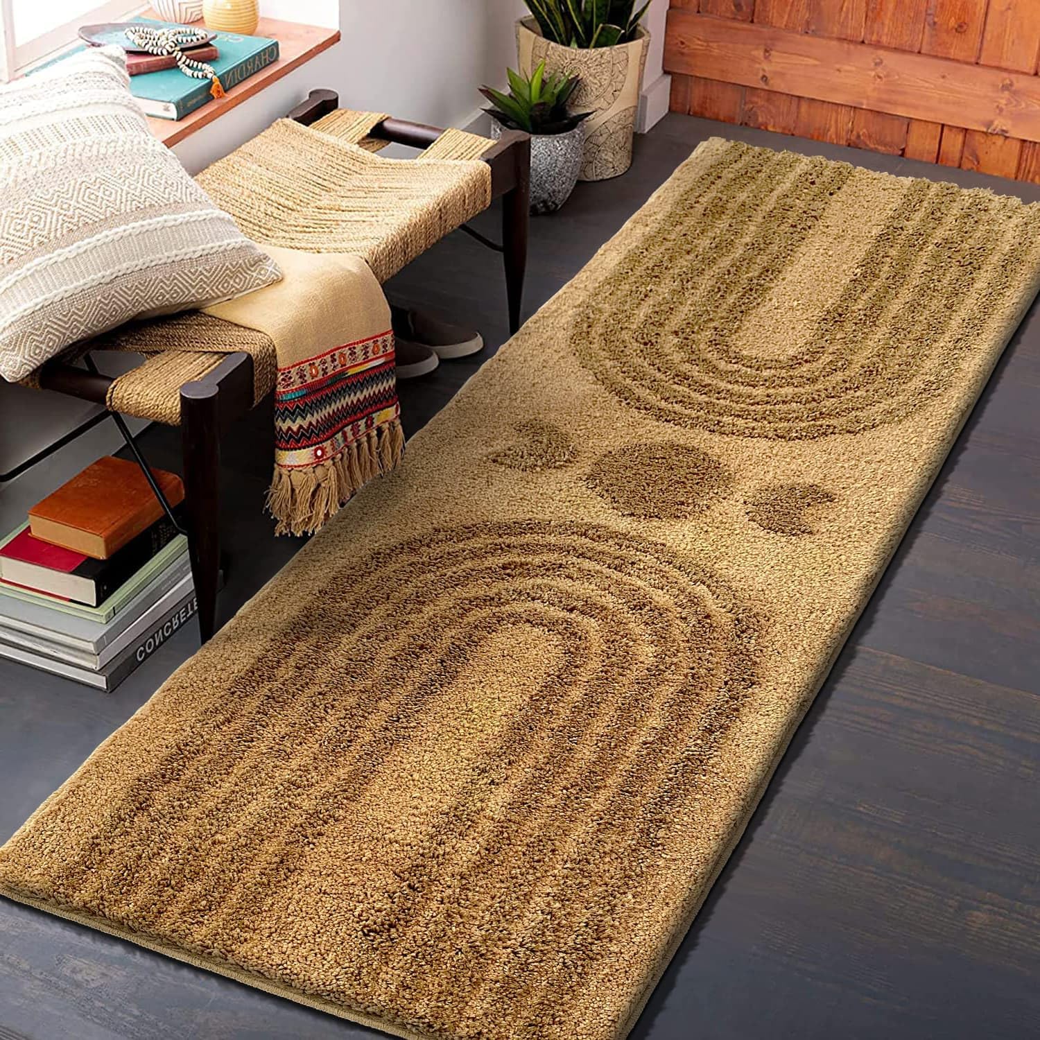 Boho Style 20x60 Bathroom Runner Rug
