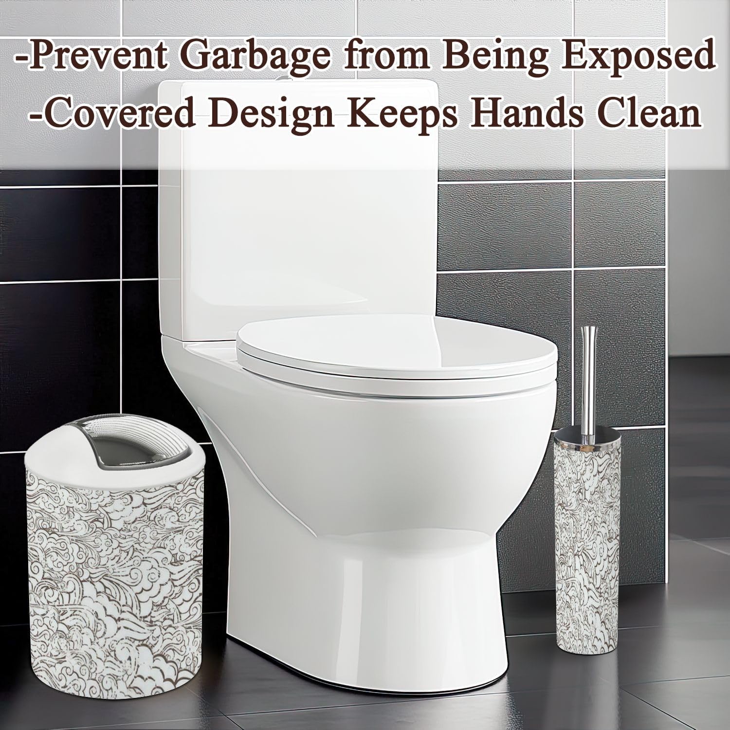 6 Piece Asian Style Bathroom Accessories Set